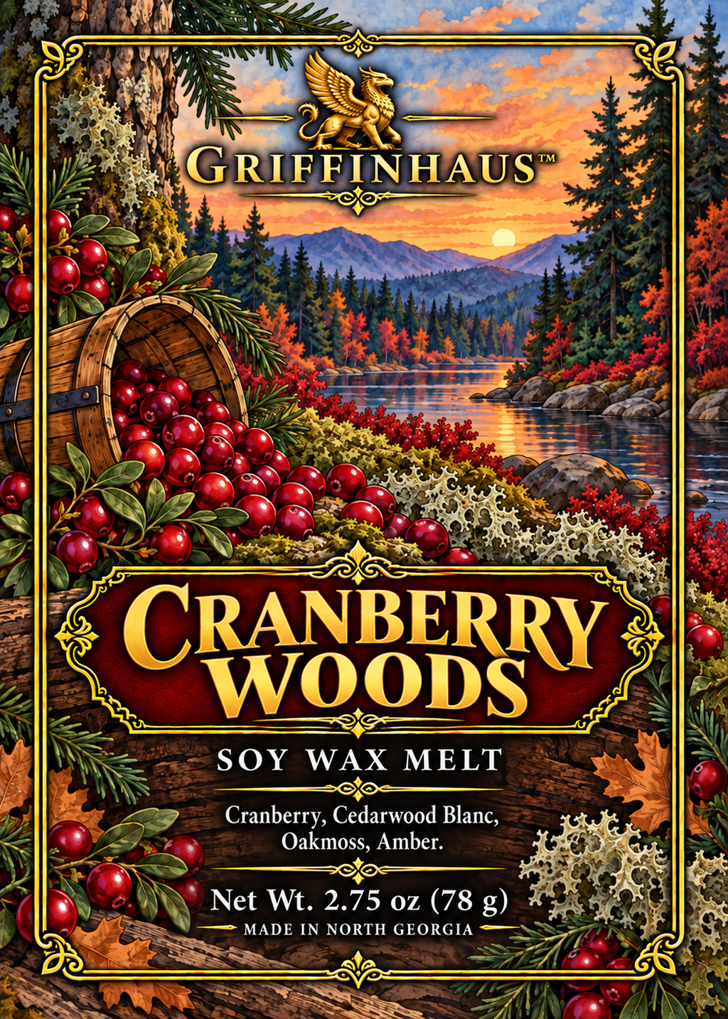 Cranberry Woods Wax Melt | Cranberry, Cedarwood & Amber Scent
