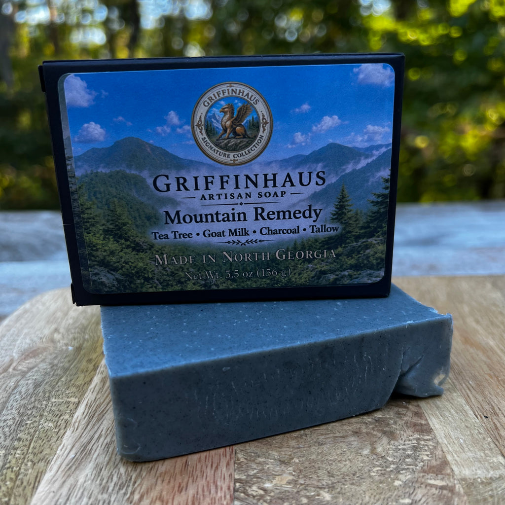 Mountain Remedy Soap | Tea Tree, Goat Milk & Charcoal with Tallow