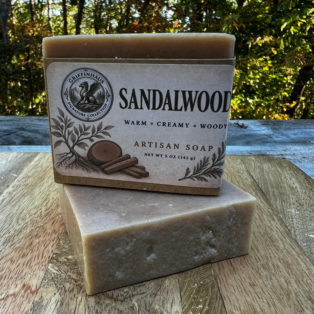 Sandalwood Bar Soap – Warm, Creamy & Woody | 5 oz