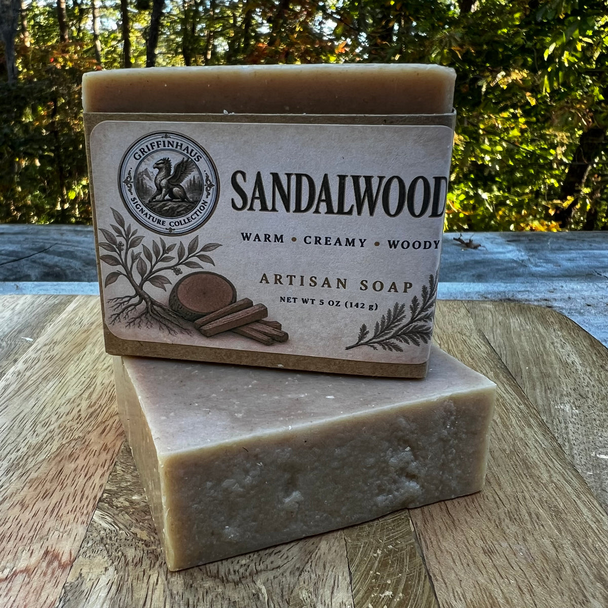Sandalwood Bar Soap – Warm, Creamy & Woody | 5 oz