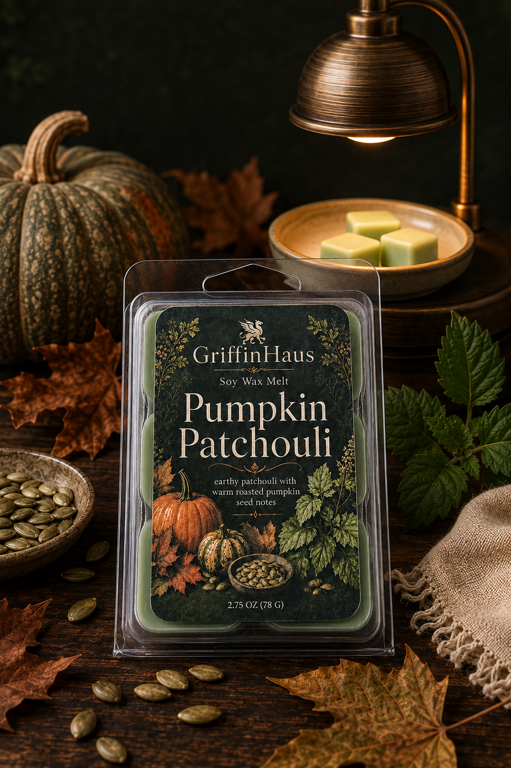 Pumpkin Patchouli Soy Wax Melt – Earthy Fall Home Fragrance