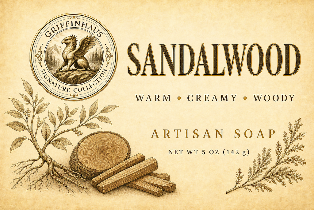 Sandalwood Bar Soap – Warm, Creamy & Woody | 5 oz
